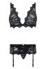 Zmysłowy komplet Belita LC 90231 Sognato Collection Black Czarny LivCo Corsetti Fashion  rozmiar - L/XL